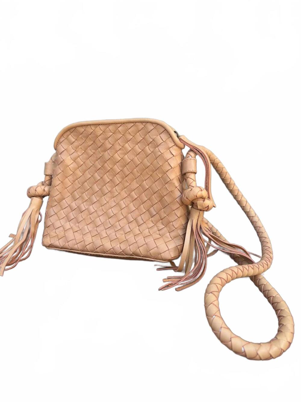 NEW SOLE women's dani leather crossbody bag in cream